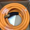 Giraffe Tools Air Hose, 3/8 inch x 25 ft Air Compressor Hose, 1/4 in. MNPT Fittings, Hybrid 300 PSI, Kink Resistant, Lightweight Leadin Air Hose, AllWeather Flexibility, Orange