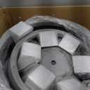 Kante 19.9",15.7",11.8" Dia Round Concrete Planter Set of 3, Outdoor/Indoor Large Bowl Plant Pots with Drainage Hole and Rubber Plug for Garden Patio Balcony Home, Natural Concrete