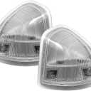 68302828AA 68302829AA Left and Right LED Side Mirror Turn Signal Light Replacement for 2010-2018 Dodge Ram 1500 2500 3500 4500 5500, 2 Pcs (Clear Cover Lens)