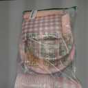 168Pcs Pink Gingham Plates and Napkins Party Supplies, Scalloped Checkered Disposable Mother's Day Paper Plates Set with Napkins Cups Plastic Cutlery for Birthday Wedding Baby Shower Party Supplies