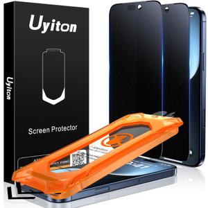 Uyiton for iPhone 17 Pro Matte Privacy Screen Protector - Anti-Fingerprint [Easy to Install] Anti-Spy Shatterproof Full Coverage 9H Tempered Glass Screen Cover, 2 Pack