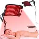 Red Light Therapy for body-660nm&850nm Infrared Light Therapy Lamp Device with Stand for Pain Relief,Muscle Recovery,Joint Support,360 Adjustable Head, Home Use red Light Therapy Panel (Black)