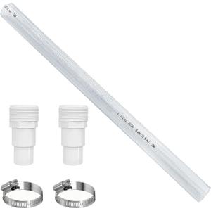 IWIWE SX160Z3 31-Inch Clear Replacement Hose Fits for Hayward S160t & S190t Series Sand Filters (Includes 2 Hose Clamps + 2 Water Pipe Interfaces)