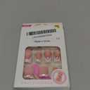 48Pcs Short Square Press on Toenails White French Tips Press on Nails Glossy Skintones Fake Nails with Designs Summer False Nails Reusable Full Cover Glue on Toenails Kit for Women Girls Manicure