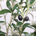 Artificial Olive Tree for Living Room Decor, 6FT Bendable Fake Plants Artificial Indoor, Faux Silk Plant Fake Trees in Potted with Oliver Branch Leaves and Fruits for Modern Home House Office Dcor