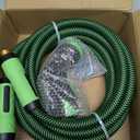 NON-EXPANDABLE Garden Hose 25ft x5/8'', Heavy Duty Flexible Water Hose with 10-Function Sprayer, Lightweight, Leak Proof, Durable Fabric Skin, Pressure Resistant for Yard, Outdoor