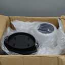 FUYO Metal Outdoor Floor Lamps, Solar Floor Lamp with Flower Shelves, Modern Outdoor Water-Resistant Standing Lamp with 8 Flower Pots, Corner Display Flower shelf Lamp for Multiple Plants (Black)