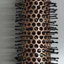 Round Hair Blow Dryer Brush - 1.2 Inch Ceramic Barrel Hair Dryer Brush for Short/Middle Hair, One Step Drying, Volumizing, Straightening and Styling, Negative Ionic Dryer Brush (Black-Golden, 1.2)