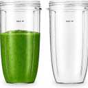 2-Pack 32 oz Replacement Blender Cups for Nutribullet 600W and 900W Compatible with NutriBullet Extractor Blades