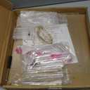 YestBuy Cupcake Stand - Premium Cupcake Holder - Acrylic Cupcake Tower Display - Cady Bar Party Décor - 5 Tier Acrylic Display for Pastry + LED Light String - Ideal for Weddings, Birthday Parties