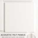 Bumusty Large Cork Board 48" x 36" Alternative - 12 Pack Felt Wall Tiles with 70 Safe Removable Adhesive Tabs, 30 Pushpins, Cork Boards for Walls Pin Board Bulletin Board Office Decor (Milky White)