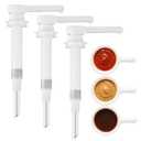 3PCS Sauce Pumps 1.2Oz Pumps Dispensers for Syrup Ketchup Dressing Jam, Plastic Pumps for Condiment Pump Station Nacho Cheese Dispenser Pump