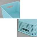 Kekow Plastic Storage Baskets for Bathroom, Beauty and Closets Organization, 6-Pack