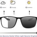 CLASAGA Progressive Multifocal Reading Glasses for Men Photochromic Gray Sunglasses Sports Style Blue Light Blocking Readers, 2.0