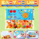 Tioncy 48 Set 100th Days of School Treat Bag Toppers and Cards Set Happy 100th Days School Self Adhesive Goodies Baking Wrapping Bags with Greeting Card for Kids Funny Project DIY Exchange Card Gifts