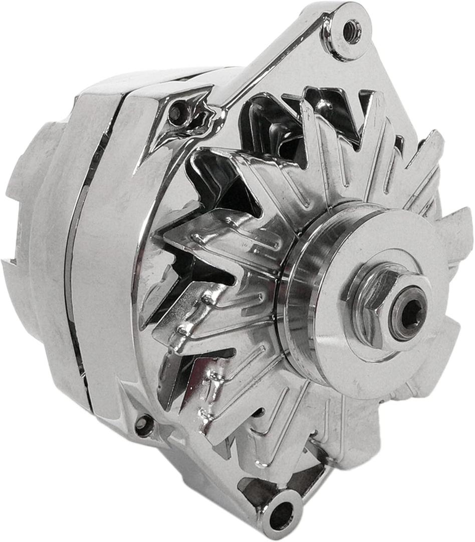 Db Electrical Adr0336-C Alternator Chrome For Chevrolet General Motors 110 Amp 3-Wire Setup 65, 67-85, Bbc Sbc Chevy Alternator 110 Amp 3 Wire Ho, Low Cut-In for Higher Charge Rate