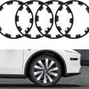 BASENOR 2026 2025 Tesla Model Y 20 Inch Wheel Rim Protector, Scratch Guard Hubcap Curb Rash Cover, Tire Trim Protection for Model Y Juniper Matte Black