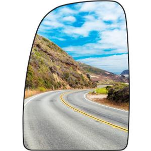 Driver Left Side Heated Upper Big Mirror Glass Replacement Fits for 2014-2021 Ram Promaster 1500 2500 3500 for CH1320376