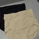 HOFISH Women’s Maternity Underwear High Waist Seamless & Supportive Pregnancy Shapewear Over Bump Black & Beige XL