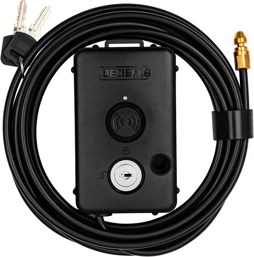 Decibel 15ft Cable Lock with 100dB Alarm, Security Cable and Bike Lock Cable for Outdoor Gear & Power Tools