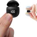 Yihou Ear Buds Invisible Small Mini Sleep Earbuds Headphones Wireless Bluetooth Comfortable Tiny Sleeping Smallest Low Profile Micro Discreet Hidden Kids Earbuds Ear Buds for Small Ear Canals Work (Black)