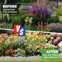20Pcs Garden Edging Border, 21Ft Marbled Design Garden Landscape Edging Borders with 20 Pcs Stakes, Plastic Garden Fence Lawn Edging Border for Flower Bed, Yard, Patio, and Pathway Landscaping
