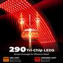 LTW Upgraded Red Light Therapy Belt, 290 LEDs Infrared Red Light Therapy for Body, 660nm & 850nm Near Infrared Wrap with Vibration for Back Pain Relief, Waist, Belly, Shoulder