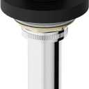 Vigo Bathroom Sink Pop Up Drain Without Overflow, Matte Black Drain Stopper with ClogFree QuickDrain Technology & Matching Mounting Ring