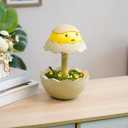 Tabletop Water Fountain for Kids Egg and Chick Themed Raindrop Indoor Fountain Children Humidifier for Desk Water Fountain Diffuser for Relaxation Humidification Meditation(Egg)