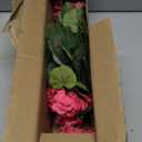 Artificial Geranium Fake Flowers for Outdoors Decoration, 6 Bundles Silk Geraniums Flower UV Resistant Look Real Faux Plants for Front Door Garden Porch Planter Patio Balcony Yard Indoor Home, Mix (3 Pink, 3 Hot Pink)