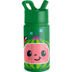 Simple Modern Kids Summit Water Bottle with Straw Lid | CoComelon 14oz Stainless Steel Cup Insulated Tumbler for Toddlers, School | CoComelon Watermelon