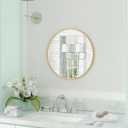 Gold Circle Wall Mirror 24 Inch Round Wall Mirror for Entryways, Washrooms, Living Rooms and More (Gold, 24")