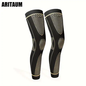 Compression Leg Sleeve - Long Knee Sleeve, Ultra-thin Leg Sleeve with Graphene Ions Infused Fabric for Knee Pain Relief, Swelling, Arthritis, Poor Circulation, Runner, Sports, One Size