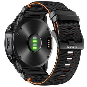 Bandletic Compatible with Garmin Fenix 8 51mm 7X 6X 5X Watch Band - 26mm Quick Fit Rugged Nylon Replacement Strap for Fenix 7X 6X Pro/5X Plus/3 HR/Instinct 2X 3 50mm /Enduro/Quatix/Tactix/Epix Pro