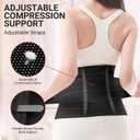 Trendyline Postpartum Belly Band Wrap: Abdominal Binder Post Surgery Postpartum Belly Wrap Post Partum Binder - C Section Recovery Support Belt Post Partum Girdle Stomach Hysterectomy Belly Band, Black, Large