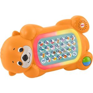 Fisher-Price Baby Learning Toy Linkimals A to Z Otter with Music & Lights for Infants Ages 9+ Months, Compatible Only with Linkimals Items