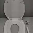 1M Family Toilet Seat, Patented Slow Close & Quick Releasing Technology, Anti-Wiggling, Easy to Install and Clean, Standard Elongated with Toddler Seat Built In (1 Piece)