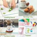 Glass Cutting Board for Kitchen Counter, HQAUT Tempered Glass Cutting Board for Countertop with Non-Slip Feet, Scratch, Heat and Shatter Resistant, Easy to Clean, (5''x7'',8''x10",10''x14'') (set of 4)