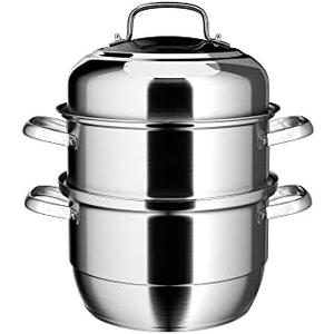 VENTION Large Stainless Steel Induction Steamer Pot for Cooking(30cm), 3 Tier Steamer for Cooking, 11 9/10 Inch Steam Pot for Dumpling