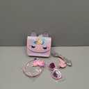 Unicorn Purse for Little Girls,Toddlers Crossbody Bags Kids with Accessories Cute Flap Bag Kids,Sunglass for Girls, Pink11, Fashion