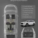 3W Floor Mats & Backrest Mats & Cargo Mats for Mazda CX-90/CX-90 PHEV 2026 2025 2024 7 Seats with 2nd Row Bucket Seats, All Weather TPE Custom Fit Floor Liners Accessories