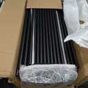 HYPERGIANT 105 Pack 26" Aluminum Deck Balusters,3/4" Round Deck Railing Spindles with Conectors and Screw,Hollow Metal Deck Balusters for Railing Fencing Porch,Black Deck Stair Spindles for Staircase