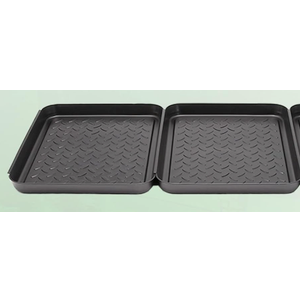 2 Pack (13.75 x 10.58 inches) Home Boot Tray Black Shoe Border Mat Heavy Duty Floor for Indoor Outdoor Pet Feeding Mat Rubber Shoe Mat-Trash Can Mat-Water Cooler Mat-Wet Shoe Mats