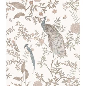 Orainege Vintage Floral Peel and Stick Wallpaper Boho Floral Birds Contact Paper 16.9in x118.1in Self Adhesive Wallpaper for Bedroom Cabinets Decor Flower Leaf Wall Paper Removable