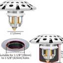 AzWzz Bathroom Sink Stopper,Sink Hair Catcher,Bathroom Sink Drain Strainer Pop Up Drain Cover Plug,Universal for 1.1 to 1.65in Sink Drain Hole