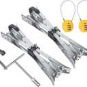 Wheel Chock X-Shaped Stabilizer (Allow Drill Adjust) Dual Axel RV Travel Trailer Camper Tire While Camping (XL-2 Pack)
