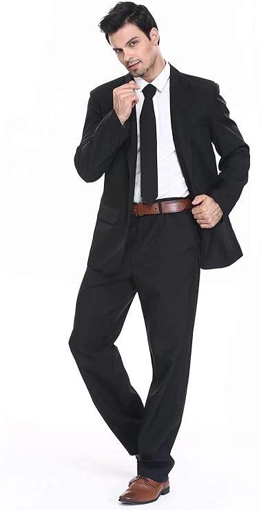 Men's Party Suit Solid Color Prom Suit for Themed Party Events Clubbing Jacket with Pants XL