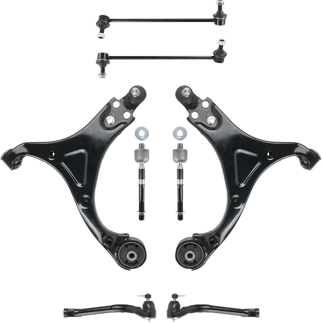 8PCS Front Lower Control Arm Kit Compatible with 2011-2014 Hyundai Sonata GLS, 2011-2014 Sonata Limited L4 2.4L, w/o Sport, Replace K622360, K622361