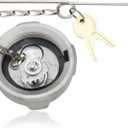Locking Diesel Fuel Cap 2 1/4" With 2 Keys Compatible with MD Semi Trucks 650 750 Reefer Trailer FTA-C02 FTA-N-04 FTA-N6-16 FTA-N-73 With Rubber Seal Ring Safety Chain
