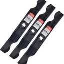 942-04053C Mower Blades for MTD Cub Cadet Troy Bilt 50" Deck Riding Mower Zero Turn Replace 742-04056 942-04056 (6 Point Star Mounting Hole)